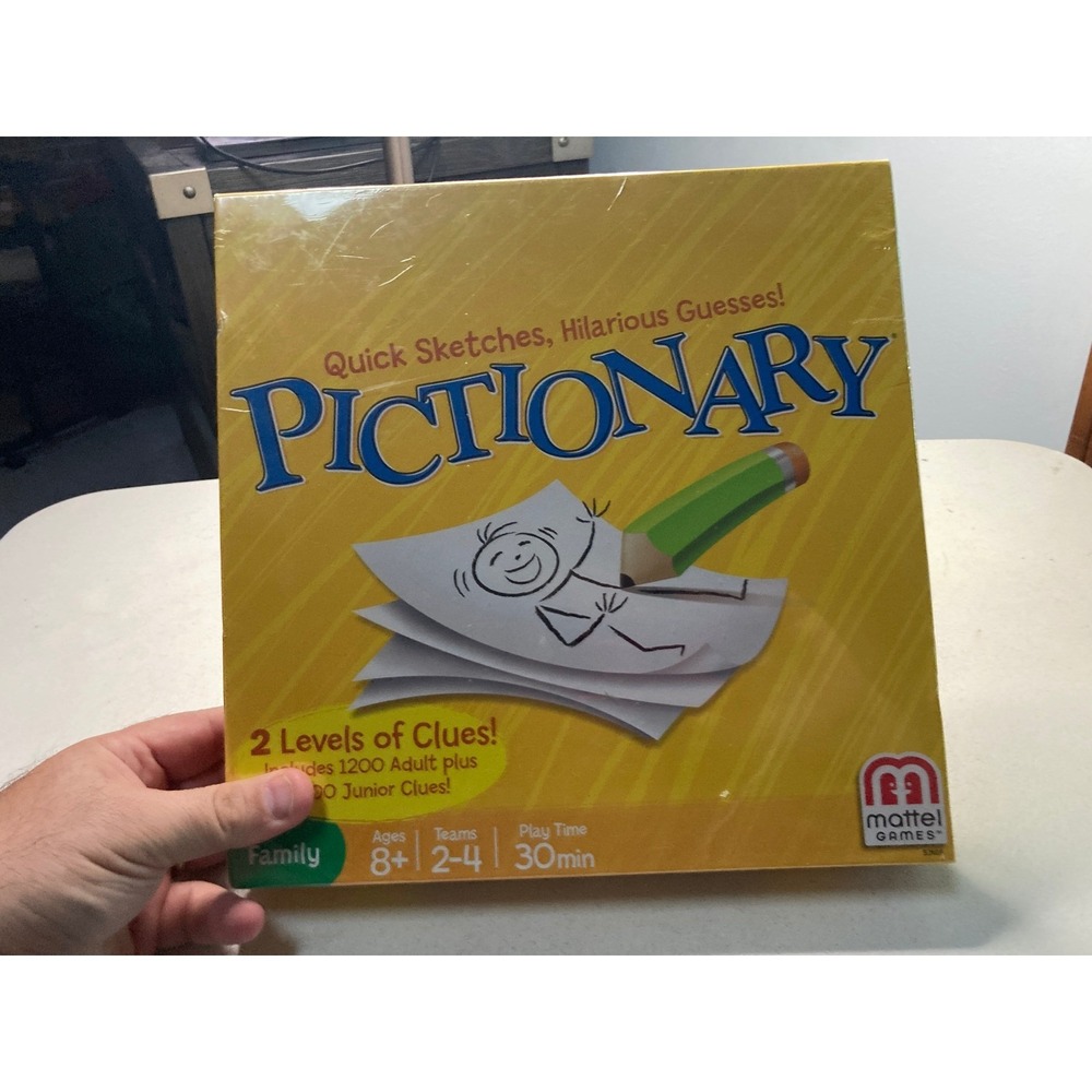 Mattel Games Pictionary Board Game Family Drawing Game BJM16 New Sealed